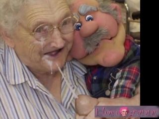 Grannie Gets immense facial cumshot